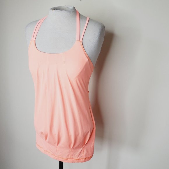 LULULEMON Flow & Go Neon Coral Strappy Tank Top - Picture 2 of 13